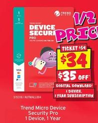 Antivirus offers at $34 in JB Hi Fi