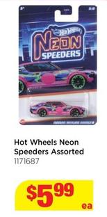 Hot Wheels - Neon Speeders Assorted offers at $5.99 in Mr Toys Toyworld
