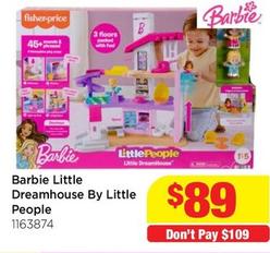 Barbie - Little Dreamhouse By Little People offers at $89 in Mr Toys Toyworld