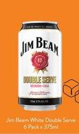 Jim Beam - White Double Serve 6 Pack x 375ml offers at $30 in Foodworks