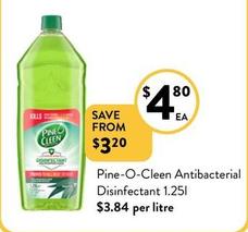 Pine O Clean - Antibacterial Disinfectant 1.25l offers at $4.8 in Foodworks