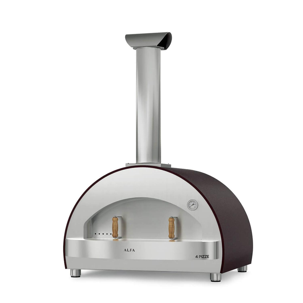 Alfa Pizza - Forno 4 Pizze Wood Fire Oven Cooking Area 80cm x 60cm - Copper Top - FX4P-LRAM-T offers in BBQ Store