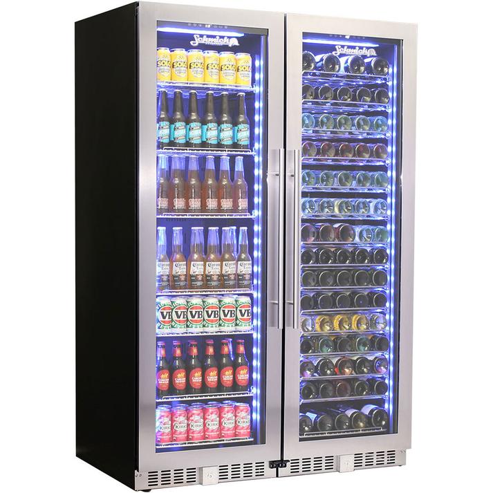 Schmick Matching Upright Glass Door Beer And Wine Refrigerator Combination Model BD425-Combo offers in BBQ Store