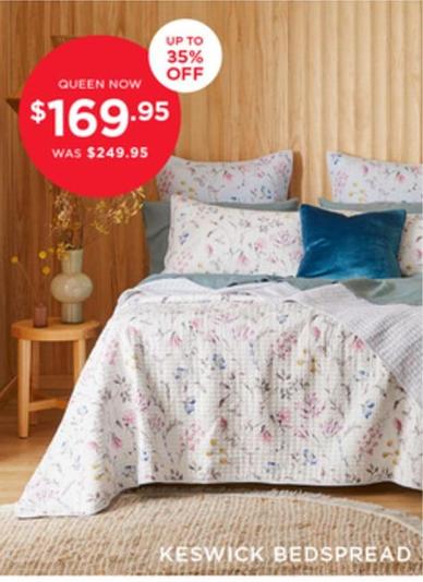 Bedspread offers at $169.95 in Bed Bath N' Table