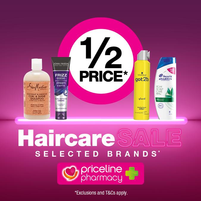 Shop 1/2 price on selected haircare brands offers in Priceline