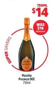 Prosecco offers at $14 in BWS