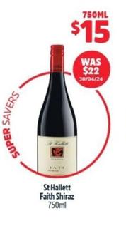 Shiraz offers at $15 in BWS