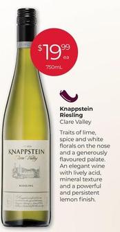 Knappstein - Riesling offers at $19.99 in Porters