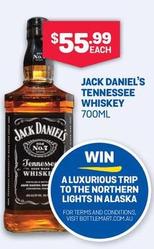 Jack Daniels - Tennessee Whisky 700ml offers at $55.99 in Bottlemart