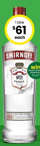 Smirnoff - Vodka Red Label offers at $61 in The Bottle-O