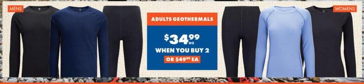 Bcf - ADULTS GEOTHERMALS offers at $34.99 in BCF