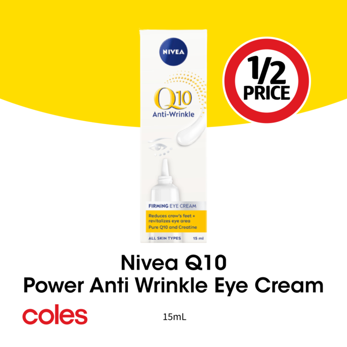 Nivea Q10 Power Anti Wrinkle Eye Cream  offers at $14 in Coles