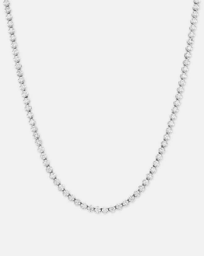 4.00 Carat TW Laboratory-Grown Diamond Tennis Necklace set in 10kt White Gold offers in Michael Hill