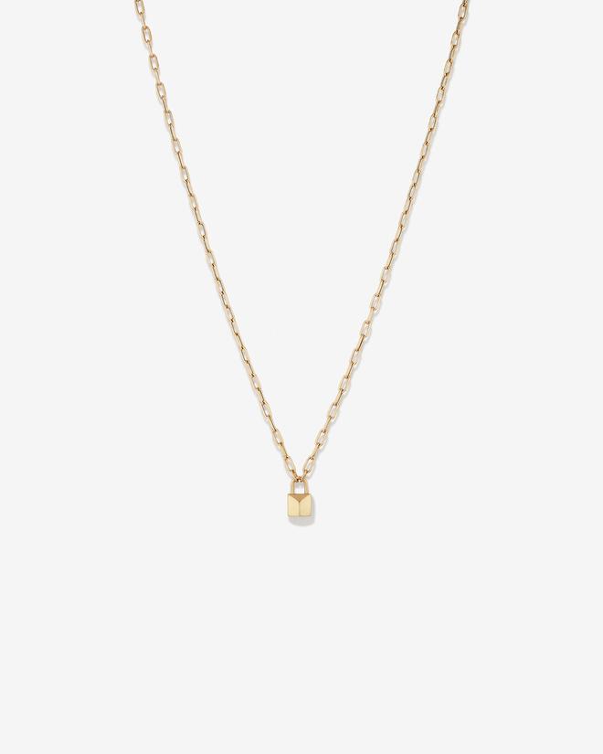 Signature Lock Necklace in 10kt Yellow Gold offers in Michael Hill