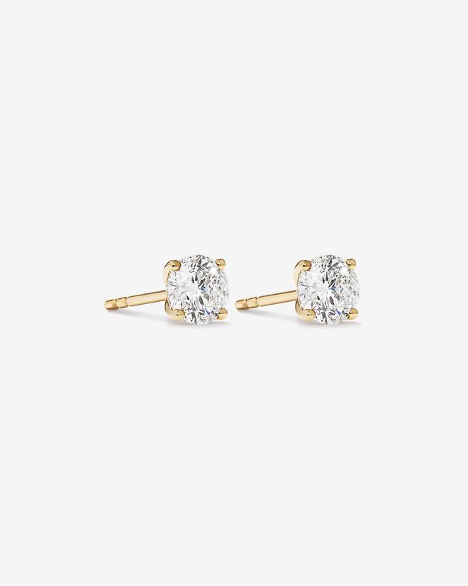 1.00 Carat TW Diamond Solitaire Stud Earrings in 18kt Yellow Gold offers in Michael Hill