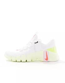 Nike Training Metcon 5 trainers in white, volt and pink offers at $119.99 in Topshop