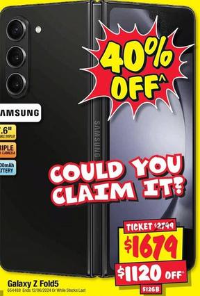 Samsung - Galaxy Z Fold5 offers at $1679 in JB Hi Fi
