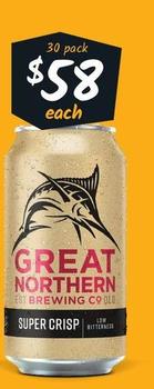 Great Northern - Super Crisp Block Cans 375mL offers at $58 in Cellarbrations