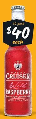 Vodka Cruiser - 4.6% Mixed Bottles 275mL offers at $40 in Cellarbrations