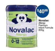 Novalac - Allergy Premium Infant Formula 800g offers at $40.99 in Pharmacist Advice