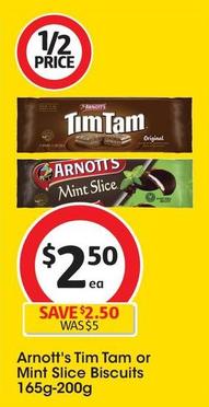 Arnott's - Tim Tam Biscuits 165g-200g offers at $2.5 in Coles