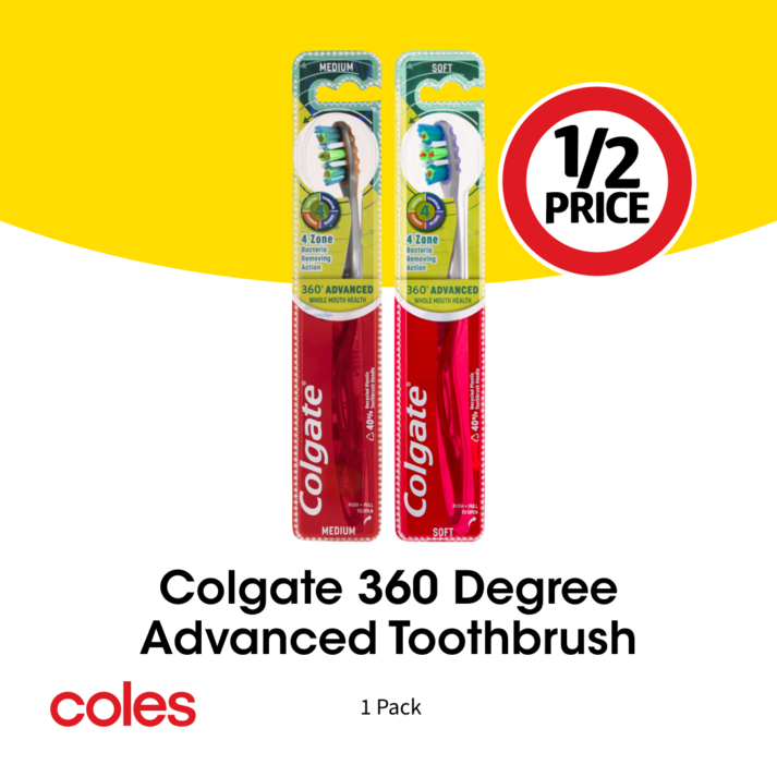 Colgate 360 Degree Advanced Toothbrush offers at $3 in Coles