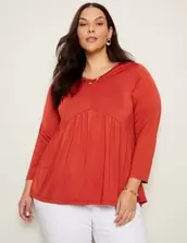 Autograph 3/4 Sleeve Trim Panel Knit Tunic offers at $5 in Autograph