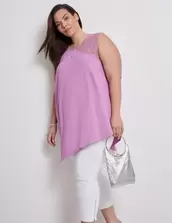 Autograph Sleeveless Lace Trim Tunic Top offers at $5 in Autograph