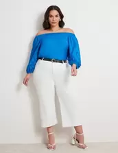 Autograph Woven Off The Shoulder Embroidered Top offers at $5 in Autograph