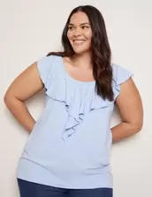 Autograph Extended Sleeve Ruffle V Knitwear Top offers at $5 in Autograph