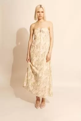 Lora broderie maxi dress offers at $118.3 in Bardot