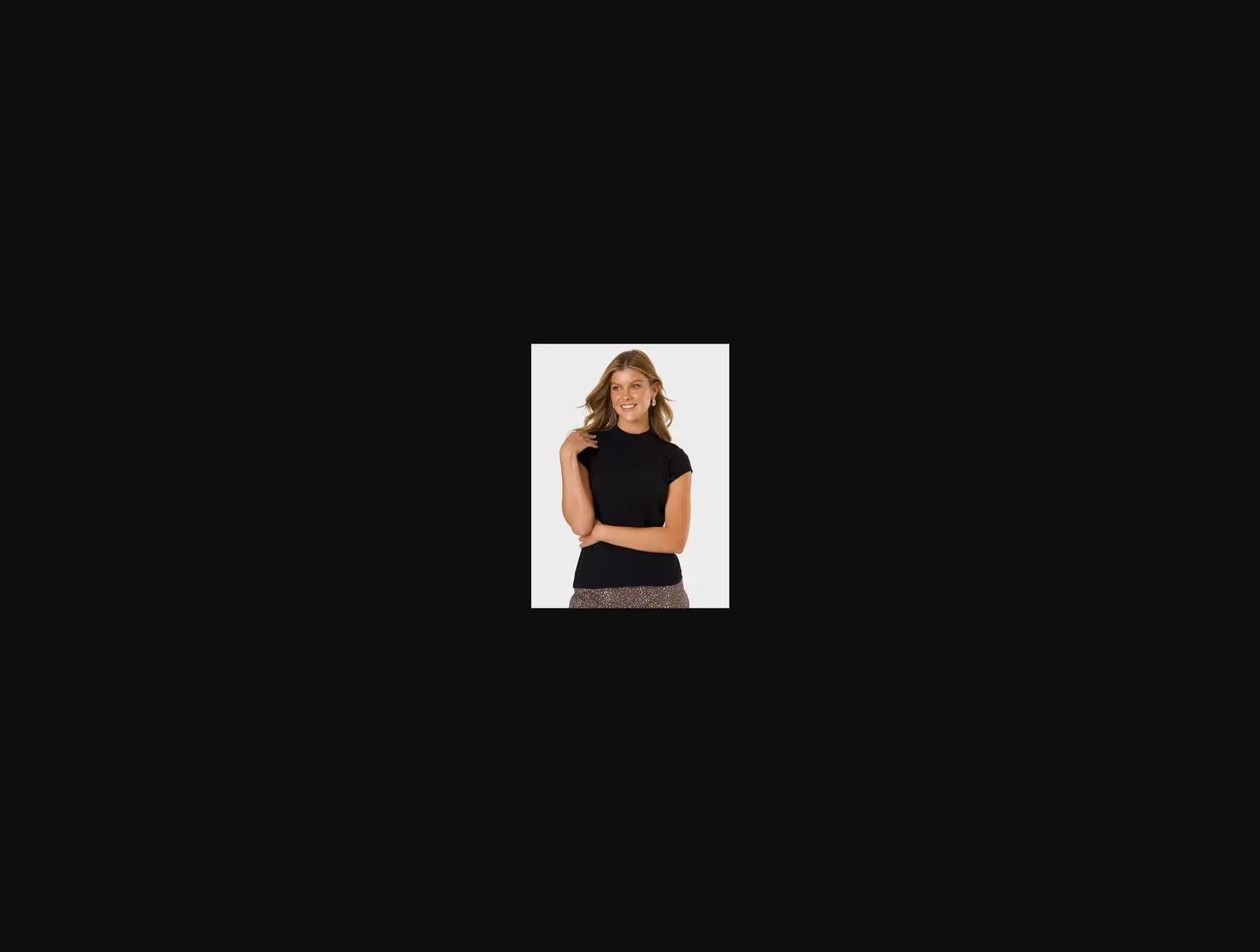 Womens Mock Neck Tee offers at $12 in Best & Less