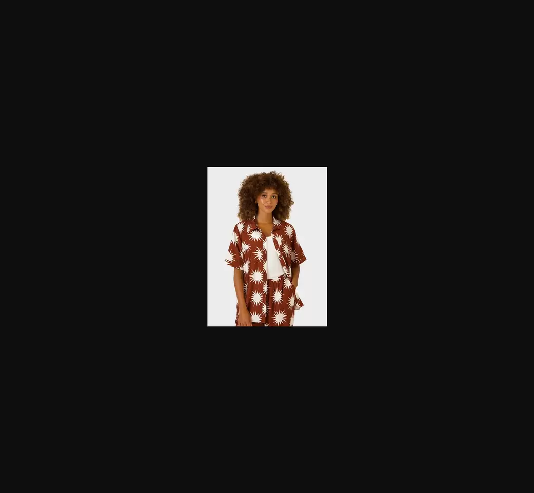 Womens Short Sleeve Printed Shirt offers at $25 in Best & Less
