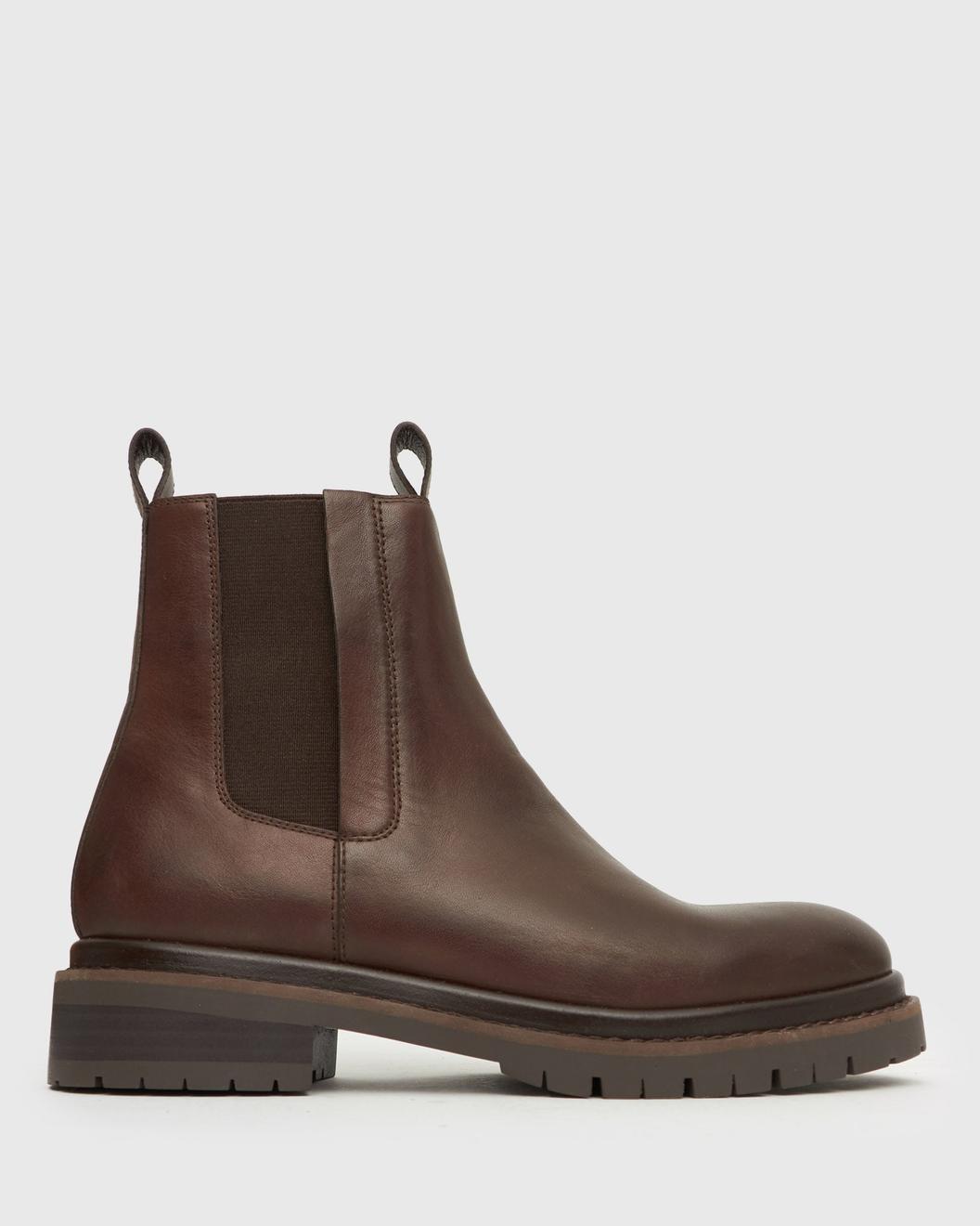 IVY Flat Leather Chelsea Boots offers at $249.99 in Betts