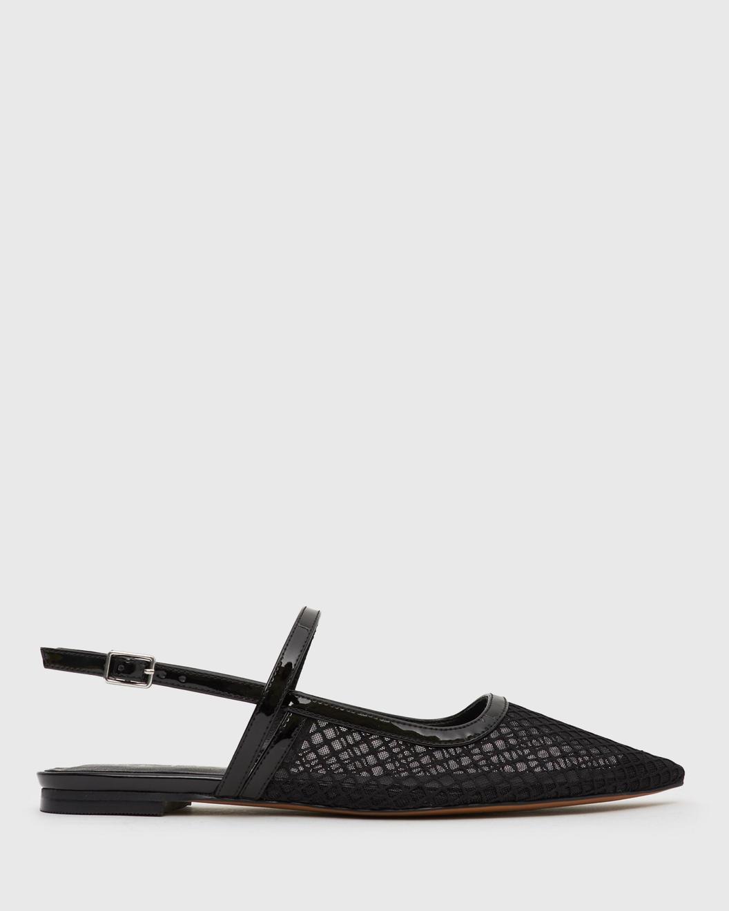 JENNIFER Mesh Slingback Pointy Flats offers at $109.99 in Betts