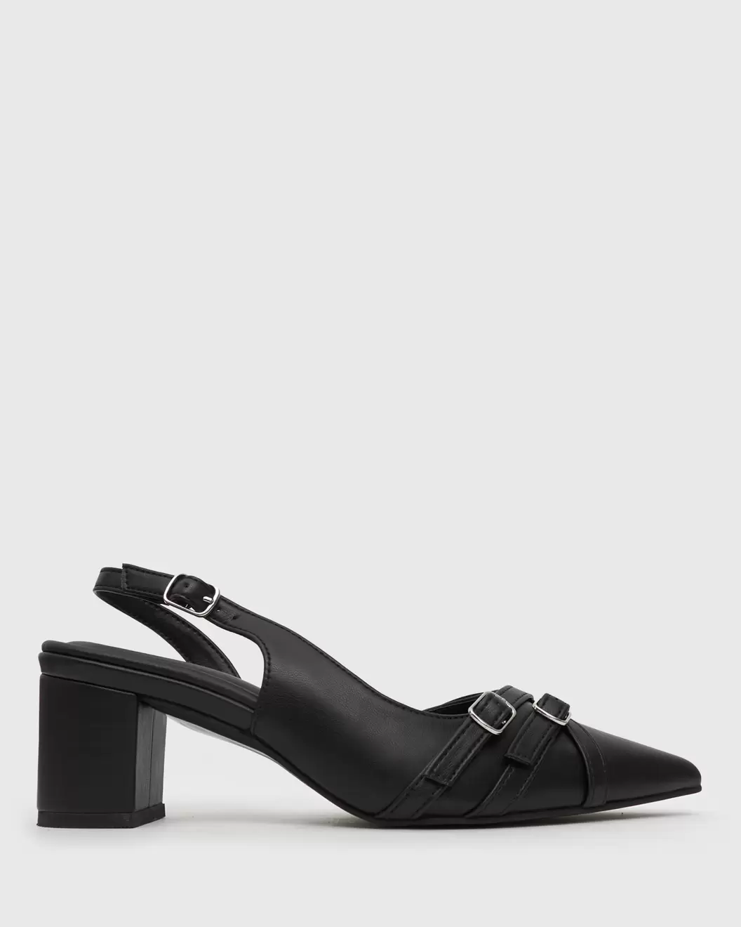 GEMMA Buckle Strap Pointed Pumps offers at $139.99 in Betts