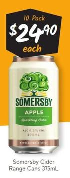 Somersby - Cider Range Cans 375mL offers at $24.9 in Cellarbrations