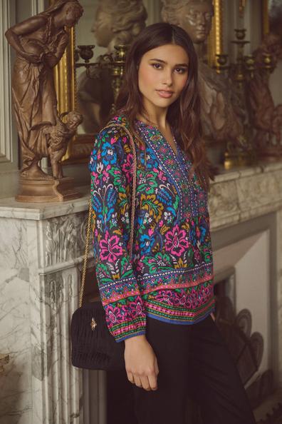 Quilted Cotton Blouse offers at $169.99 in Blue Illusion