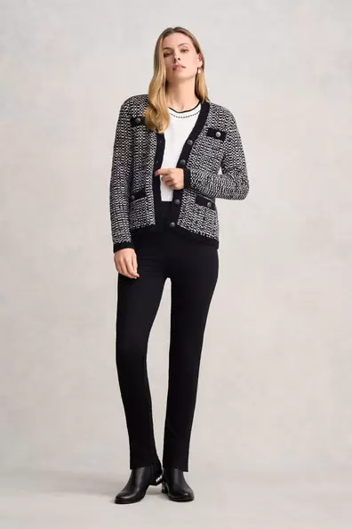 Tape Yarn Cardigan - Black Multi offers at $199.99 in Blue Illusion