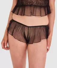 Night Games Deja Vu French Knicker - Black offers at $39.99 in Bras N Things