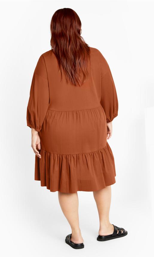Kiara Mini Dress - amber offers at $69.95 in City Chic