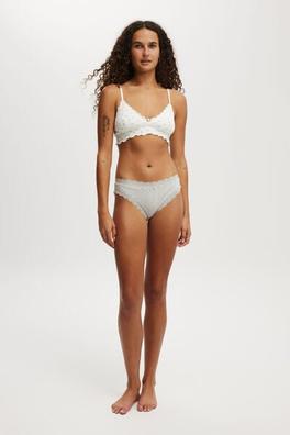 Organic Cotton Lace Bikini Brief offers at $12.99 in Cotton On
