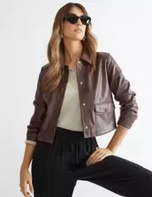 Katies Shirt Style Short Pu Jacket offers at $25 in Crossroads