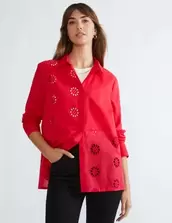 Katies Long Sleeve Schiffli Trim Shirt offers at $39.99 in Crossroads
