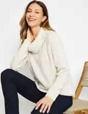 Millers Long Sleeve Speckle Yarn Cowl Neck offers at $20 in Crossroads