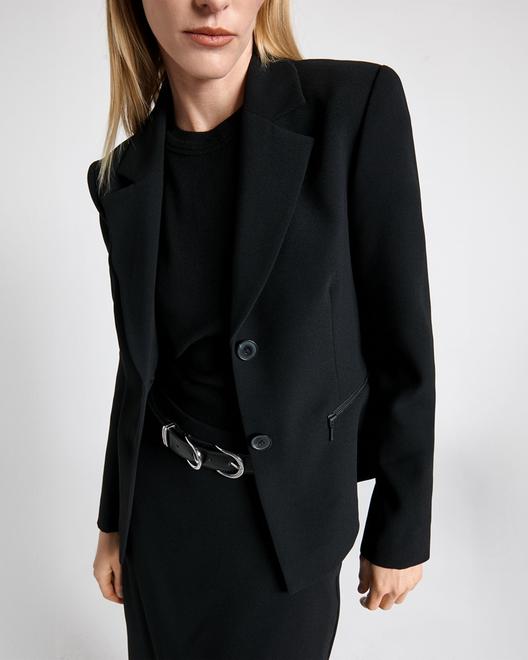 Zip Detail Cropped Jacket offers at $205.35 in Cue