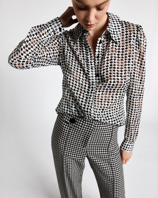 Houndstooth Jacquard Shirt offers at $124.36 in Cue