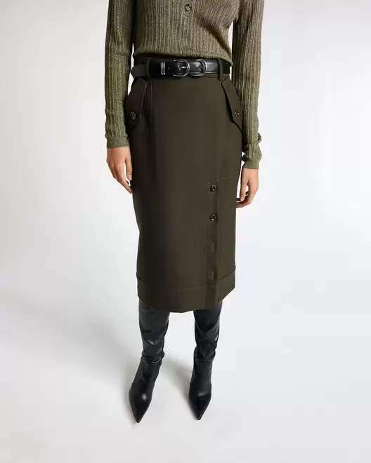 Utility Column Midi Skirt offers at $159.08 in Cue