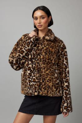Leopard Faux Fur Jacket offers at $79.95 in Factorie