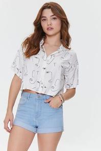 Curvy Rolled Cuff Denim Shorts offers at $39 in Forever 21